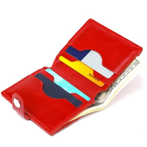 Портмоне Shvigel Шкіряне Червоне (16482)