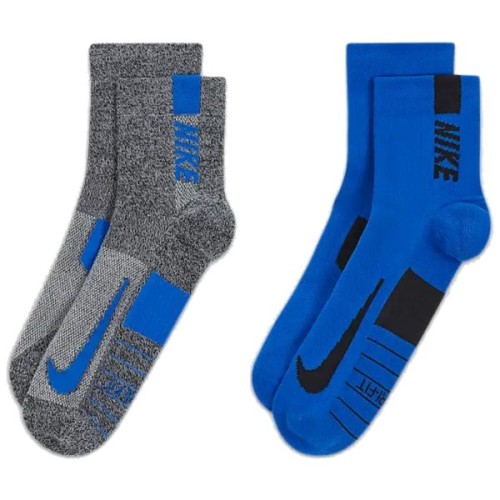 Шкарпетки Nike U NK MLTPLIER ANKLE 2PR - 144 SX7556-937 42-46 2 пари Сірий/Синій (196153841291)