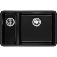 Мийка кухонна GRANADO Under top DOUBLE black shine (gr3401)