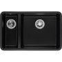 Мийка кухонна GRANADO Under top DOUBLE black shine (gr3401)