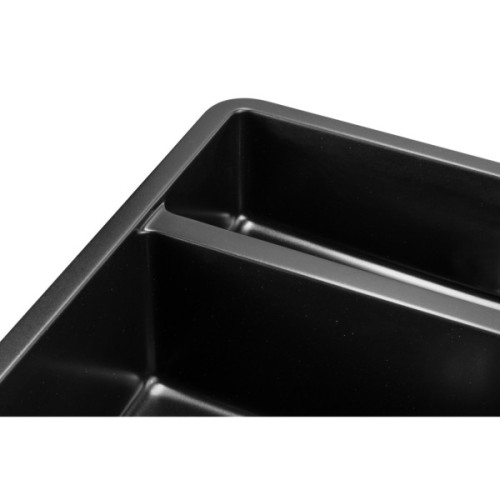 Мийка кухонна GRANADO Under top DOUBLE black shine (gr3401)