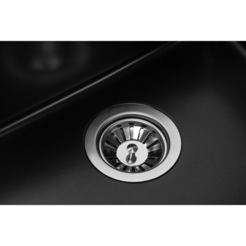 Мийка кухонна GRANADO Under top DOUBLE black shine (gr3401)