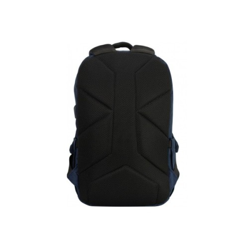 Рюкзак шкільний Optima 17.5" USB Techno чоловічий 0.7 кг 16-25 л Синій з виділеними елементами (O97590-02)