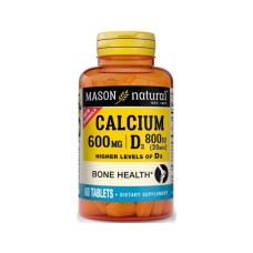 Мінерали Mason Natural Кальцій 600 мг з Вітаміном D3 800 МО, Calcium 600 mg з Vitamin D3 800 IU, 6 (MAV17135)