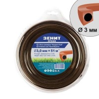 Жилка косильна Зеніт "ПРОФІ" "Квадрат DUAL" 3,0 мм х 51 м (40630051)
