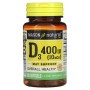 Вітамін Mason Natural Вітамін D3, 10 мкг (400 МО), Vitamin D3, 100 гелевих капсулВітамін D3, 10 мкг (400 МО), Vitamin (MAV-11831)