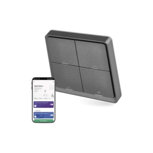 Розумний вимикач EMOS H5016 4 buttons ZigBee 3.0 Black (H5016)