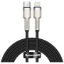 Дата кабель USB-C to Lightning 2.0m Cafule Metal PD 20W black Baseus (CATLJK-B01)