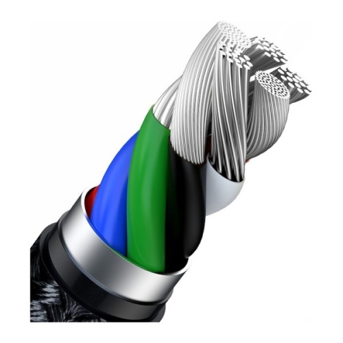 Дата кабель USB-C to Lightning 2.0m Cafule Metal PD 20W black Baseus (CATLJK-B01)