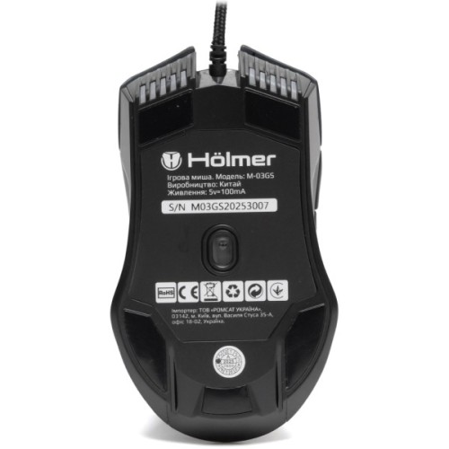Мишка Hölmer M-03GS USB Black (M-03GS)