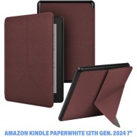 Чохол до електронної книги BeCover Ultra Slim Origami Amazon Kindle Paperwhite 12th Gen. 2024 7"/Colorsoft (2024) Red Wine (712842)