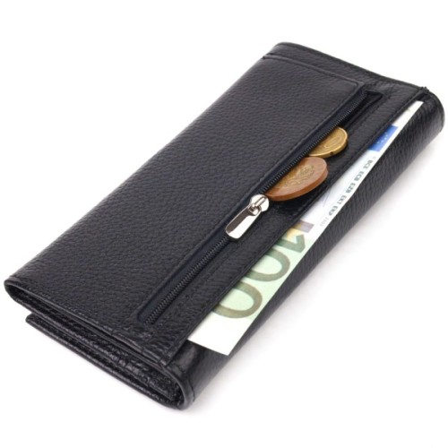 Гаманець Canpellini З натуральної шкіри Чорний (21658)