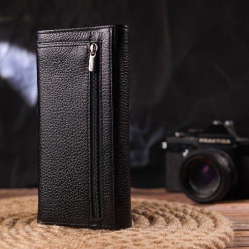 Гаманець Canpellini З натуральної шкіри Чорний (21658)