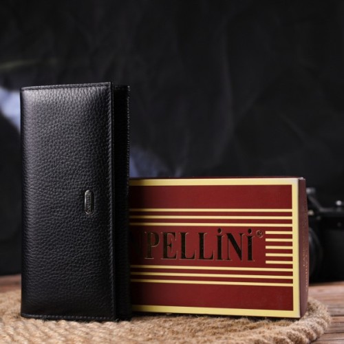 Гаманець Canpellini З натуральної шкіри Чорний (21658)