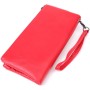 Гаманець ST Leather Шкіряний на три відділення Червоний (23109)