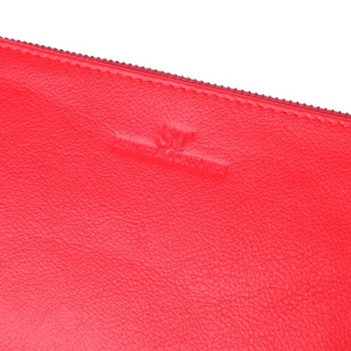 Гаманець ST Leather Шкіряний на три відділення Червоний (23109)