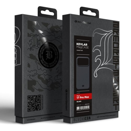 Чохол до мобільного телефона Armorstandart BlackIcon Aramid Twill MagCase Apple iPhone 17 Pro Max Black (ARM90150)