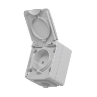 Розетка Videx BINERA IP65 зовнішня 1ая сіра (VF-BNW21-G)