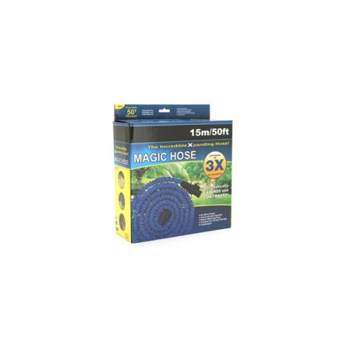 Шланг для поливу Voltronic KY-150B, 5-15м/50ft, + розпилювач, насадка на кран, Blue, Box (KY-150B)