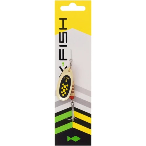 Блешня X-Fish Spike 9.5g 4 Gold black lime (1917.06.35)