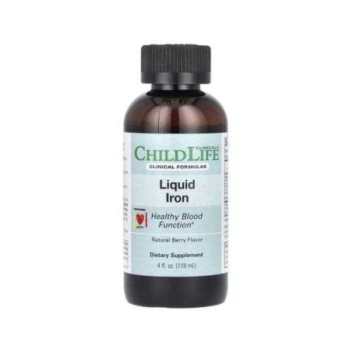 Вітамінно-мінеральний комплекс ChildLife Clinicals Залізо рідке, смак ягід, Liquid Iron, 118 мл (CLC30701)