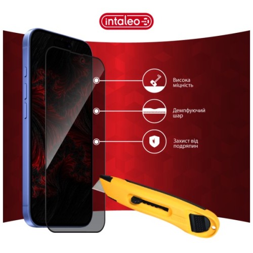 Скло захисне Intaleo Privacy Apple iPhone 16 Black (1283126607011)