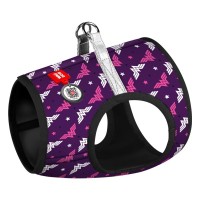 Шлея для собак WAUDOG Clothes з QR паспортом "Диво-жінка фіолет" S2 (1012-4008)