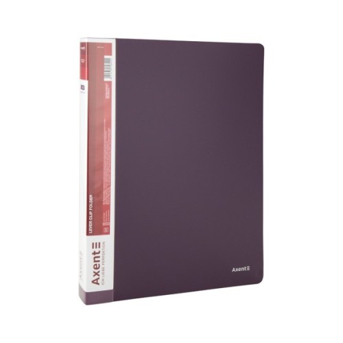 Папка з затиском Axent A4 700 мкм Прозора Сливова (1301-11-A)