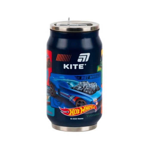 Поїльник-непроливайка Kite Hot Wheels термочашка з трубочкою, 350 мл (HW25-1263)