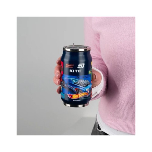 Поїльник-непроливайка Kite Hot Wheels термочашка з трубочкою, 350 мл (HW25-1263)