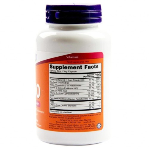 Вітамін Now Foods B-Комплекс 50, 100 гелевих капсул (NOW-00420)