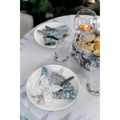 Скатертина Прованс гобеленова Казкові гноми Dх136 см (038457)