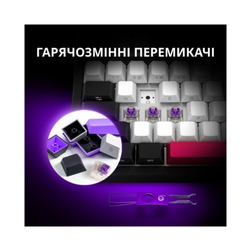 Клавіатура Lorgar KBP70MW Pro RGB Wireless/Bluetooth/USB UA Black/yellow (LRG-KBP70MW-YL-US)