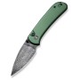 Ніж Civivi Qubit, Green Aluminum, Damascus (C22030E-DS1)