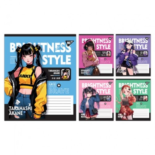 Зошит Yes Brightness style А5 48 аркушів лінія (767762)