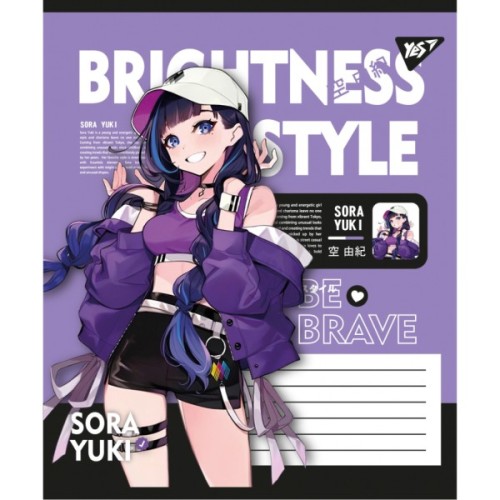 Зошит Yes Brightness style А5 48 аркушів лінія (767762)