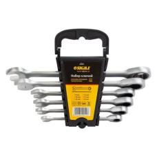 Ключ Sigma ріжково-накидний тріскачковий 6шт (8,10,12,13,17,19мм) CrV satine (6010511)