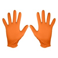 Захисні рукавиці Neo Tools робочі/медичні, перфоровані нітрилові, р.L, 50шт., помаранчевий (97-690-L)