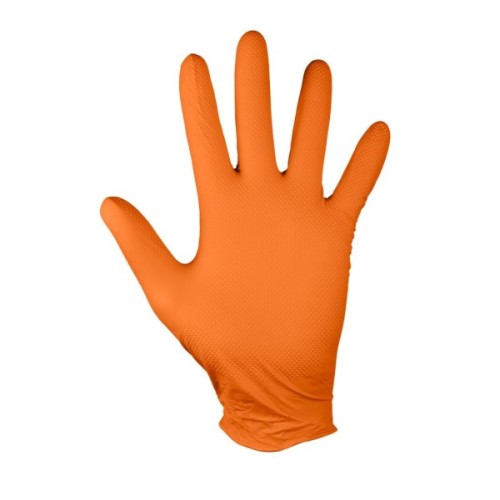 Захисні рукавиці Neo Tools робочі/медичні, перфоровані нітрилові, р.L, 50шт., помаранчевий (97-690-L)