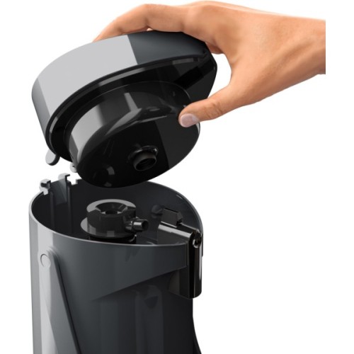 Термос Tefal Ponza Pump, 1.9л, пластик, скло, чорний (K3140114)