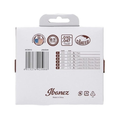 Струни для гітари Ibanez IACSP61C Acoustic Guitar Strings 10-47 (301880)