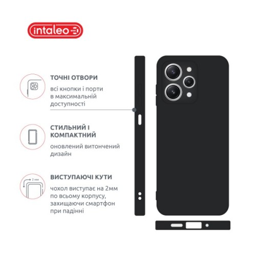 Чохол до мобільного телефона Intaleo Silicone Xiaomi Redmi 12 Black (1283126600630)