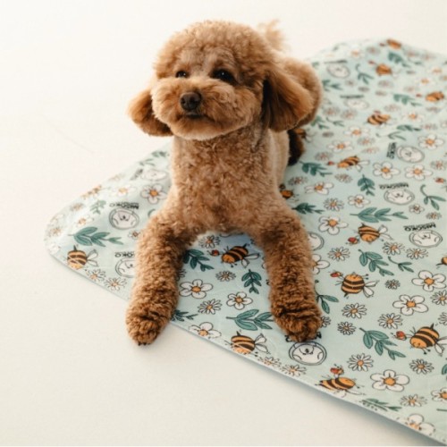Пелюшки для собак MISOKO&CO Багаторазова з бджолами 40х50 см 1 шт блакитна (HAINMSK70029)
