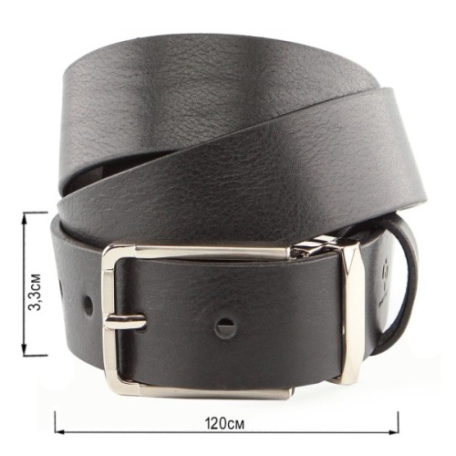 Ремінь Grande Pelle Шкіряний Чорний (00249)