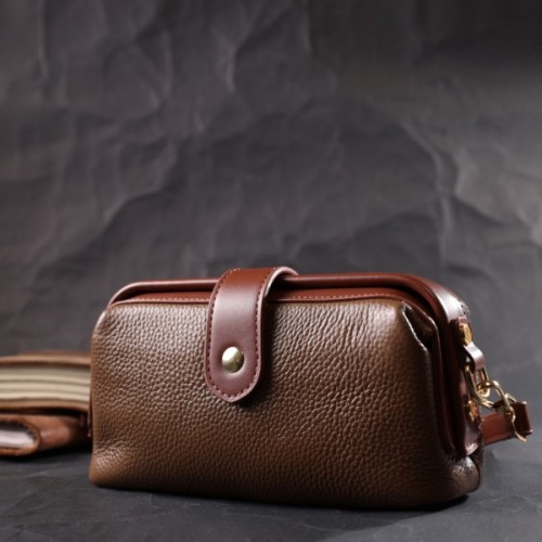 Сумка Vintage З натуральної шкіри Коричнева (22425)