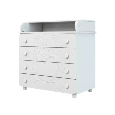 Комод-пеленатор Angelo Ведмедик з серцем (білий) 90х51х90 (14001)
