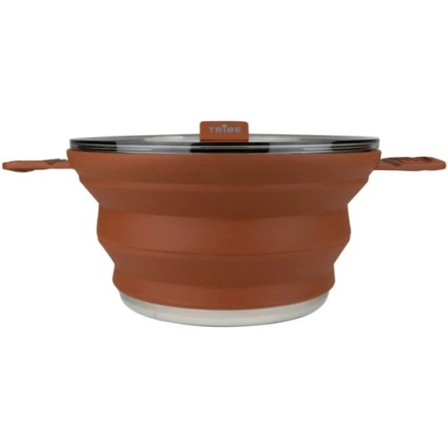 Котел туристичний Tribe Collapsible Pot 2,5 л силіконовий brown (T-FF-0025-brown)