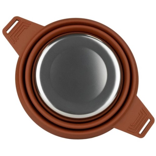 Котел туристичний Tribe Collapsible Pot 2,5 л силіконовий brown (T-FF-0025-brown)