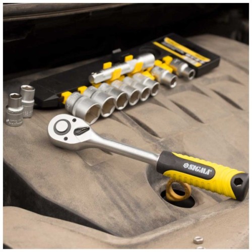 Набір торцевих головок Sigma 1/2" з набором насадок та подовжувачем 12шт CrV mid (6003701)