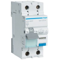 Диференціальний автоматичний вимикач Hager 1-п.+N 10A C 30mA (6kA) A (A) (ADA960D)